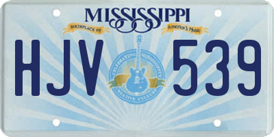 MS license plate HJV539