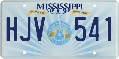 MS license plate HJV541