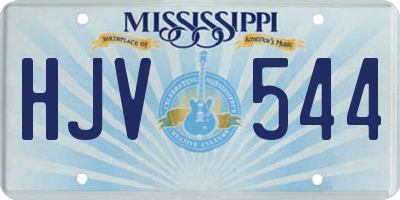 MS license plate HJV544