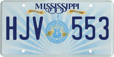 MS license plate HJV553