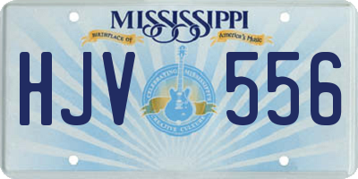 MS license plate HJV556