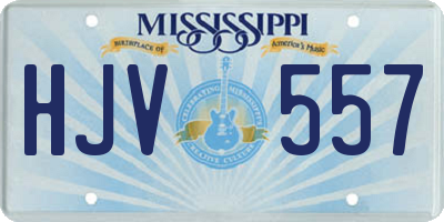 MS license plate HJV557