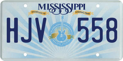 MS license plate HJV558