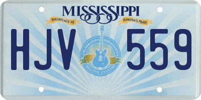 MS license plate HJV559