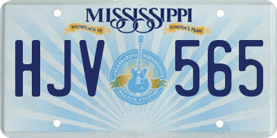 MS license plate HJV565