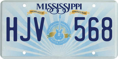 MS license plate HJV568