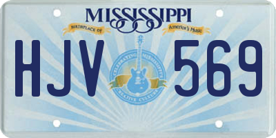 MS license plate HJV569