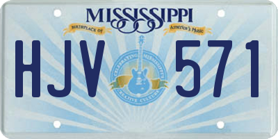 MS license plate HJV571