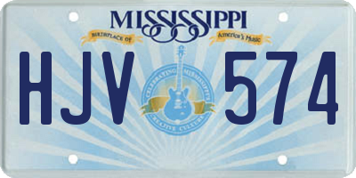 MS license plate HJV574