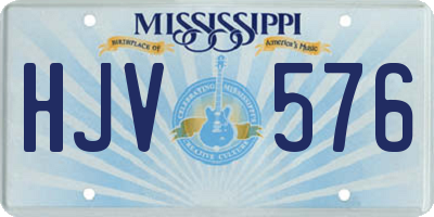 MS license plate HJV576