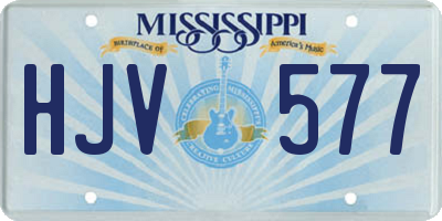 MS license plate HJV577