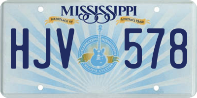 MS license plate HJV578