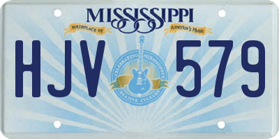 MS license plate HJV579