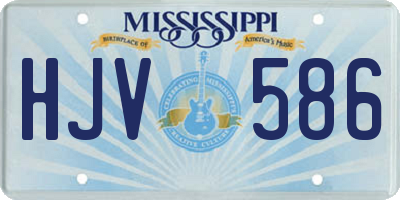 MS license plate HJV586