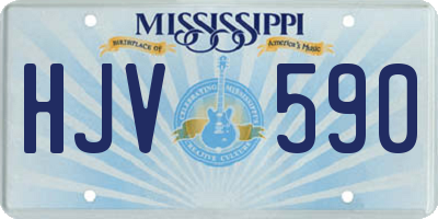 MS license plate HJV590