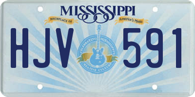 MS license plate HJV591