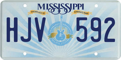 MS license plate HJV592