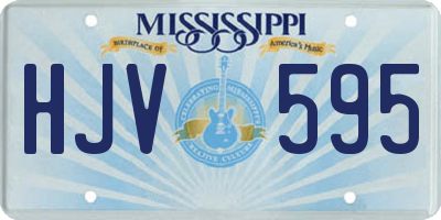 MS license plate HJV595