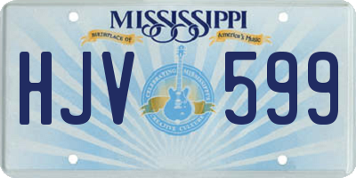 MS license plate HJV599