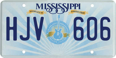 MS license plate HJV606