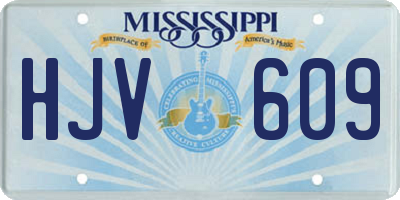 MS license plate HJV609