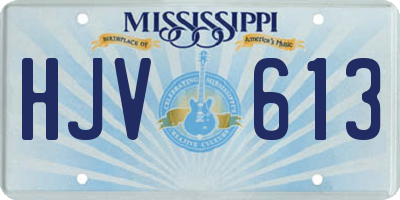 MS license plate HJV613