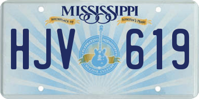 MS license plate HJV619