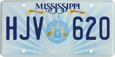 MS license plate HJV620