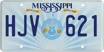 MS license plate HJV621