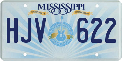 MS license plate HJV622