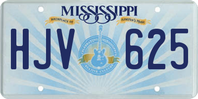 MS license plate HJV625