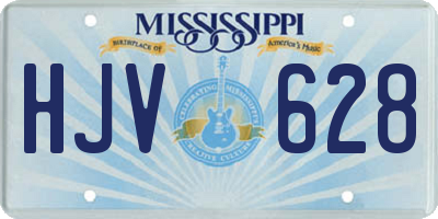 MS license plate HJV628