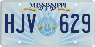 MS license plate HJV629