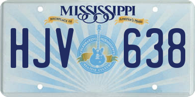 MS license plate HJV638