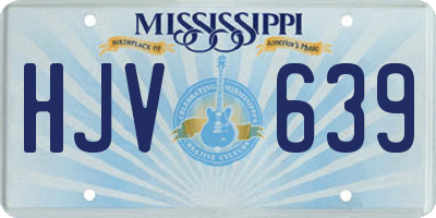 MS license plate HJV639