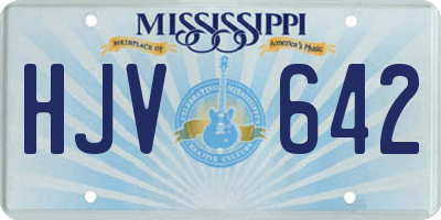 MS license plate HJV642