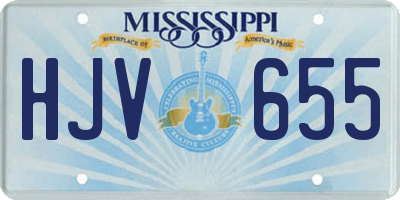 MS license plate HJV655