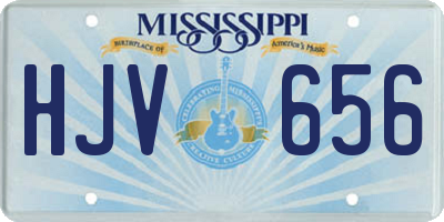 MS license plate HJV656