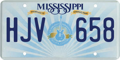 MS license plate HJV658