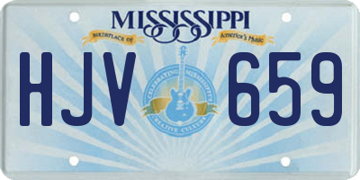 MS license plate HJV659