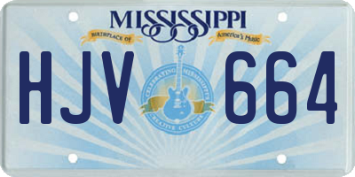 MS license plate HJV664