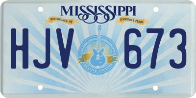 MS license plate HJV673