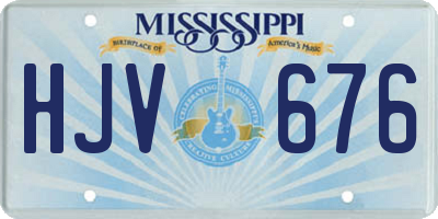 MS license plate HJV676