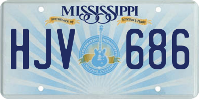 MS license plate HJV686