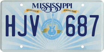 MS license plate HJV687