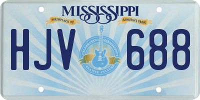 MS license plate HJV688