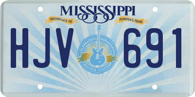 MS license plate HJV691