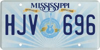 MS license plate HJV696