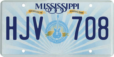MS license plate HJV708