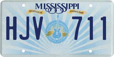 MS license plate HJV711